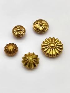 EELHOE | High-End Brass Chrysanthemum Wallet Buckle Studs Leather Decorative Rivets for DIY Leathercraft Bag Belt Accessories