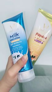 WORADA SPF50 Papaya/Milk Body Lotion 10XWhitening Body Care Skin Repair Moisturizer Brightening Suit for All Skin Types