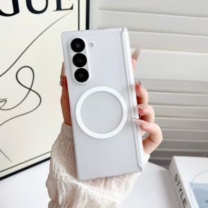 szhaiyu | Shockproof Frosted Transparent Phone Case For Samsung Z Fold 8 7 6 5 4 Ultra Hinge Protection Magnetic For Magsafe Cover Slim