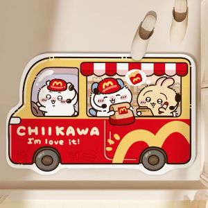 Cute Cartoon New Gyi Ka Wa Silicon Dendroid Bathroom Mat Anti-Slip Water Absorbent Quick Dry Shower Entrance Door Mat