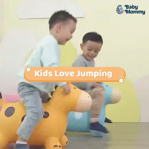 Bouncy Animal Hopper Toy Inflatable Rubber Animal Toy Soft Baby Riding Kids Kuda Lompat Budak 跳跳马