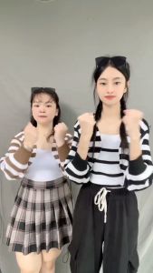 Ghaniya Clothing - Outer Cardy Rajut Balero Stripe Cardigan Rajut Crop Top Korean Style Salur