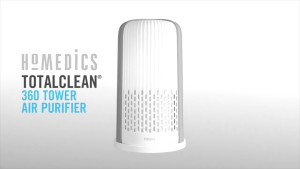 Máy lọc không khí TotalClean® AP-T10-WT 4-In-1 Air Purifier Homedics cho phòng lớn bộ lọc Hepa - Cacbon