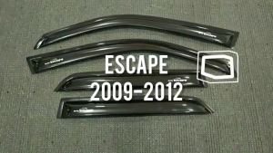 กันสาด คิ้ว คิ้วประตู รถยนต์ ดำทึบ FORD ESCAPE 2009 2010 2011 2012 2013 2014 2015 ใส่ร่วมกันได้ A