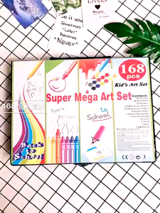 168Pcs Paint Brush Oil Pastel Children Art Supplies Drawing Tool Crayon Painting Set Water Color Pen
