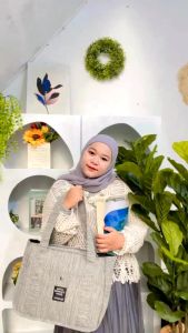 NEVSET Tas Wanita Tas Tote Ukuran Besar Big Jumbo Tas Totebag Wanita Model Terbaru Kanvas Kuat