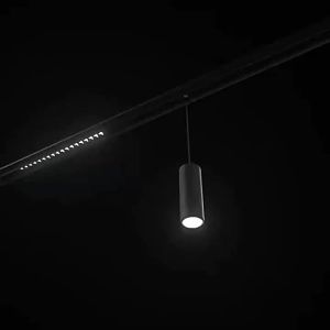 Thanh Ray Đèn Nam Châm Âm Trần Chất Liệu Nhôm Đúc Nguyên Chất Bề Mặt Sơn Tĩnh Điện Màu Đen Cây Dài 1 Mét 2 Mét