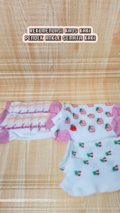FYKS105 Kaos Kaki Wanita Ankle Socks Kaos Kaki Semata Kaki Motif Strawberry