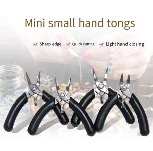 1PCS/4PCS Toothless needle-nose pliers oblique pliers cutting pliers small jewelry pliers stainless steel palm pliers handmade DIY model pliers