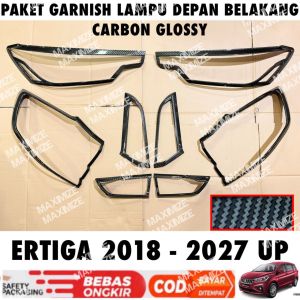Paket Garnish Lampu Depan Belakang Ertiga 2018 2024 2025 2026 2027 Carbon Glossy