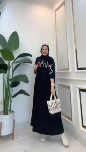 Gamis Kaos Cargo  Wanita Kekinian Model  Sablon CEKA Terbaru BY. NABIL