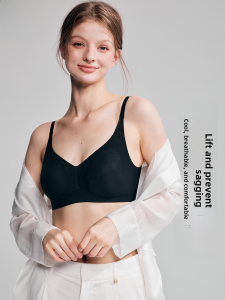 Miiow | Ultra-Thin Wireless Womens Underwear Breathable Cool Sensation Gathered Small Chest Seamless Summer New Style MiiOW Cat Person