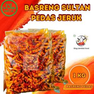Basreng Pedas Daun Jeruk 1Kg / Basreng Original Daun Jeruk / Basreng viral Bandung / Basreng Renyah/ Basreng Bumbu Basah Varian 1kg / 250 GRAM / 500 GRAM /
