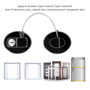 Amoki Childrens Safety Lock Baby Window Safety Limit Lock with Key Refrigerator Door Locks