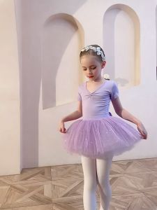Váy Múa Ba Lê Cộc Tay KIDSBALLET Váy Rời Lưng Nơ Tùng Nơ Đầm Múa Cho Bé Đầm Múa Ba Lê Váy Múa Cho Bé