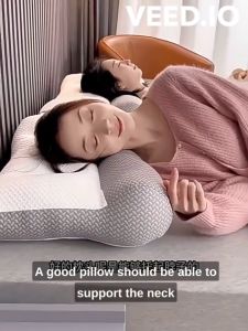🛏️Buy 1 Take 1🛏️Super Ergonomic Pillow neck cervical orthopedic pillows bolsters for neck support side sleepers adult hotel quality to help sleep memory foam slow rebound back pain traction living room sleeping couple cotton blend latex fiber