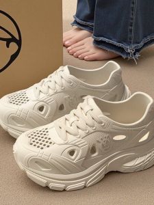 รองเท้ากีฬาแบบ Holes สำหรับผู้หญิง รองเท้าลำลองแบบ Dads รองเท้าสเก็ต รองเท้าชายหาด รองเท้า EVA รองเท้าลำลอง รองเท้าแตะ รองเท้าแบบสวม