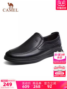 รองเท้าหนังแท้เด้งแบบสวมสำหรับผู้ชาย ทรงธุรกิจลำลอง สวมใส่สบาย สำหรับฤดูใบไม้ร่วง 2025 รองเท้าหนังนิ่มสำหรับพ่อและคุณพ่อ