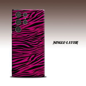 Pink Zebra For Samsung Galaxy S26 S25 S24 A56 A36 Dual Layer Luxury Fashion Full Lens Protective Case