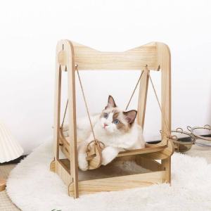 🐱🌿Wooden Cat Hammock Swing | Indoor Hanging Cat Bed | Summer Cool Cat Cradle | Comfortable for Kittens & Adult Cats