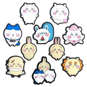 Sanrio | 10pcs Joke Bear Chiikawa Shoe Charms PVC Shoes Decoration Bracelet Wristband Sandal shoe Accessories Buckle for Kids Gifts