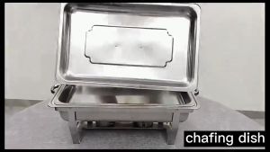 DAILYGO High Quality 12L Buffet Food Warmer Buffet Stainless Square With Fuel Alcohol Holder Stainless Steele Chafing Dish