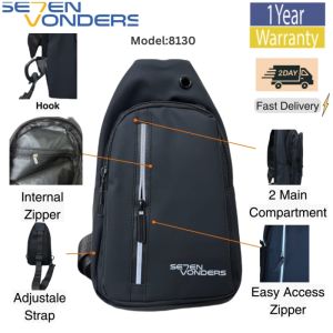 (SG SHOP) SE7EN VONDERS CHEST BAG DERINKUYU CHEST BAG SLING BAG WATER PROOF TRAVEL MESSENGER BAG