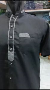 Kemeja Koko Muslim Pria Lengan Pendek Baju Kemko Dewasa Bahan Katun Toyobo Berkualitas Adem Halus Lembut