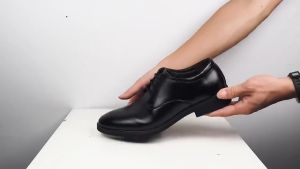 WHITBY（3 Days Delivery）COD Business Sashion Casual Lace-up Leather Shoes Mens Formal Leather Boots