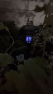 โคมไฟโซล่าเซลล์ ดักยุง โคมไฟทรงญี่ปุ่น ไฟปักสนาม ไฟLED ใช้พลังงานแสงอาทิตย์ กันน้ํา ทนแดด ติดตั้งง่าย ระบบปิด-เปิด อัตโนมัติ ไฟสีม่วงขาว