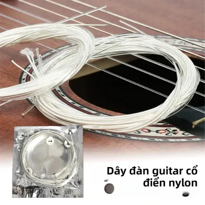 Miwayer 6 Dây Đàn Guitar Cổ Điển Bộ Dây Nylon Trong Suốt & Đồng Mạ Bạc Vết Thương Siêu Nhẹ Căng Thẳng Thân Thiện Với Người Mới Bắt Đầu