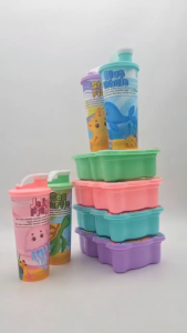 Lunch Box + Tumbler Set / Box Kotak Bekal Anak Anak / Tempat Makan Sekolah Bonus Botol BIGGY