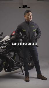 Jacket RAPID FLASH jaket motor harian terbaru berventilasi anti gerah anti air dan anti angin bahan parasut premium JASPER
