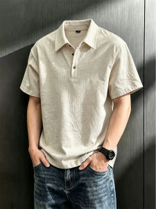 ZHUOCAN | Áo Polo Nam Tay Ngắn Flax Đẹp và Phong Cách