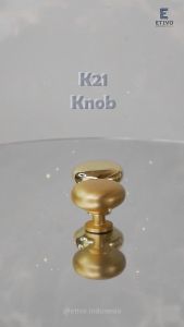 Etivo K21: Gagang Pintu Laci Emas & Hitam