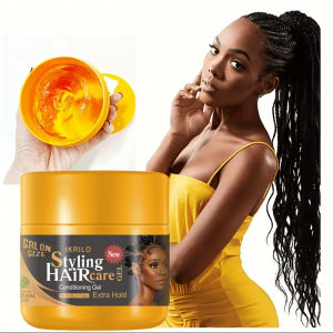 Hair Styling Gel-Strong Hold Hair Gel for MenWomen 24H Non-Sticky No Flake Extreme Shine Styling Fragmented Hair Braid gel