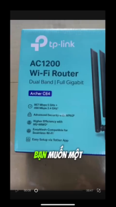 Bộ phát Wifi Tp-link Archer C64 (AC1200) Chính Hãng