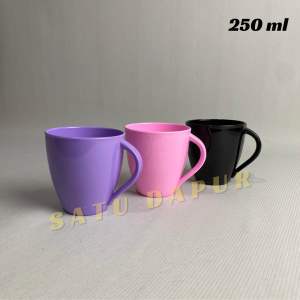 Ck-124 (6 pcs / 1 lusin) - Gelas Cangkir Semi Melamine Dinnerware 250 ml Cangkir Plastik Cangkir Kopi