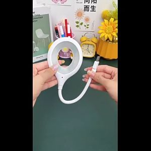 AI LED Round Sound Activated USB Bedside Voice Controlled Night Light Lamp With Eye Protection hm0079