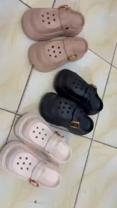 Lateny Sandal Wedges Wanita Korea Sendal Selop Wanita Bahan EVA Elastis Fashion Kekinian Antislip Empuk Dan Ringan