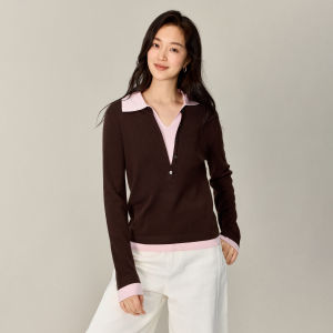 INMAN | Áo Mô Phỏng Vintage Giả Hai Mảnh Giúp Giam Cân