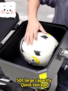 ✨57L ✨Top box for motorcycle Top box 50 liters Large-capacity Universal motorcycle accessories Waterproof Durable Motorcycle top box Tail box Sec top box Motorcycle Compartment