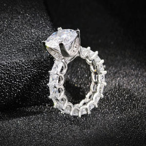 NEW Design Silver Pink Color Designer Fashion Luxury Wedding Ring Engagement Finger Ring Wholesale Jewelry R4366b