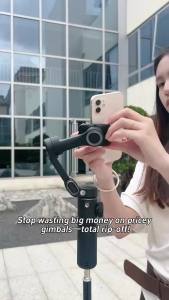 AOCHUAN Handheld Gimbal 3-Axis Stabilizer Smart X2 With 20cm Extension Rod LED Display Phone Holder For iPhone 16 15 Smartphone