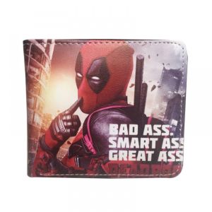 PU Wallet Two Fold Student Short Personalized Cartoon Hero Series Coin Purse Wallet Marvel Deadpool Wolverine