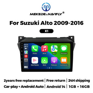 Android 14 Car Radio 2G+32G Wireless Carplay AUTO For Suzuki Alto 2009 - 2016 Navigation GPS Multimedia Video Player IPS Screen