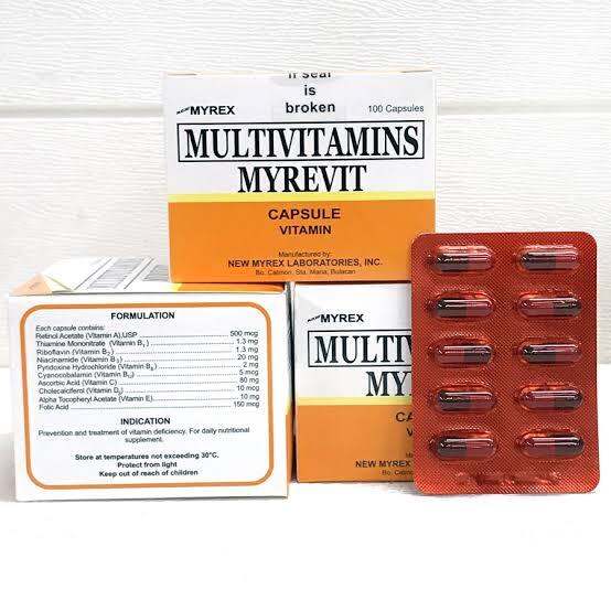 POPULAR MYREVIT MULTIVITAMINS 100 Capsules (Counterpart Revicon Etc ...