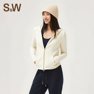 S&W | Hooded Thin Double Faced Fleece Short Zipper Jacket