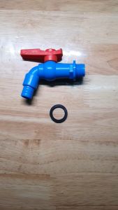 Vòi Xả Nước Vòi Hồ Nhựa PVC Thái Lan Tăng Áp Tay Gạt Xoay 180 Độ Khóa Chặn Hai Chiều Có Đầu Lắp Ống Mềm 16mm