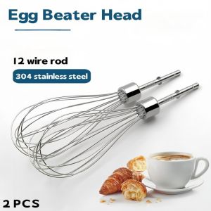 2Pcs Stainless Steel Electric Whisk Replacement Head Kitchen Baking Tools High Quality Egg Mixer for Kitchen